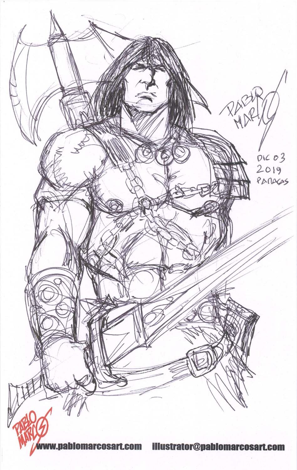 Conan sketch_ink #3