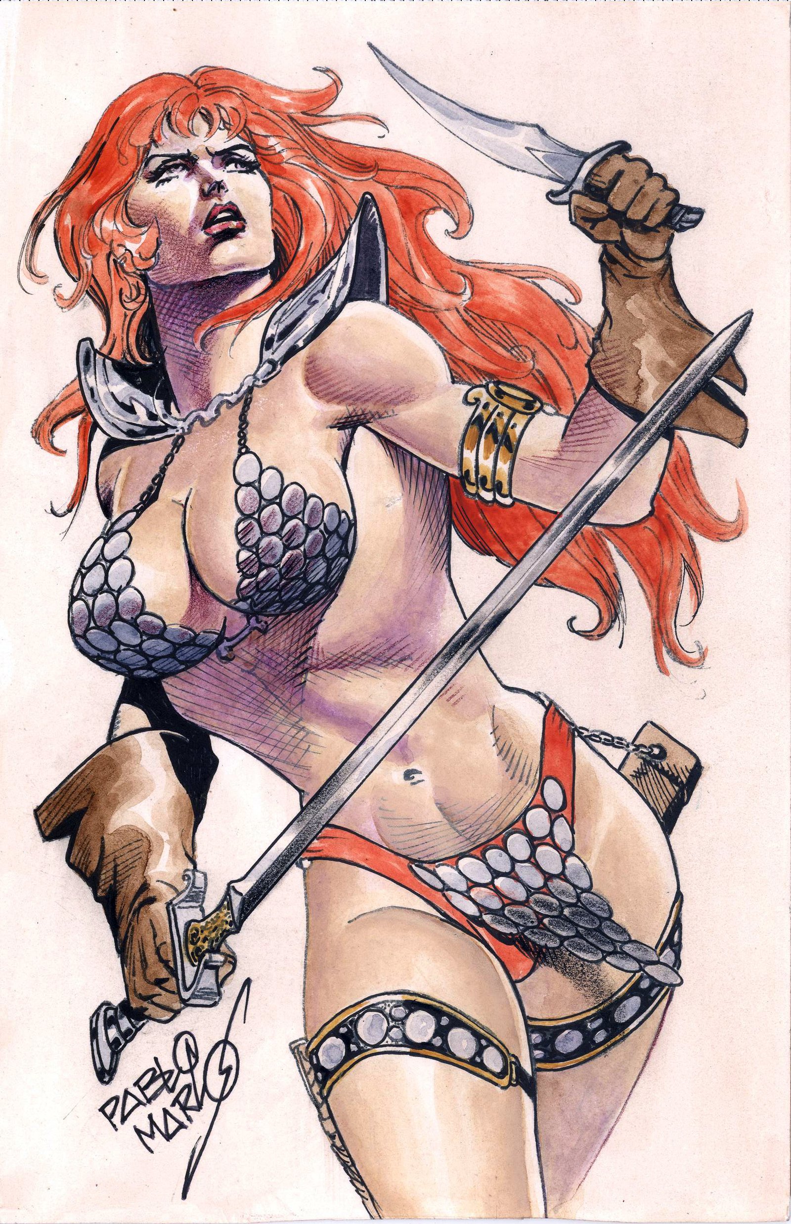 She Devil With Weapons / Color / 5,5" x 8,5"